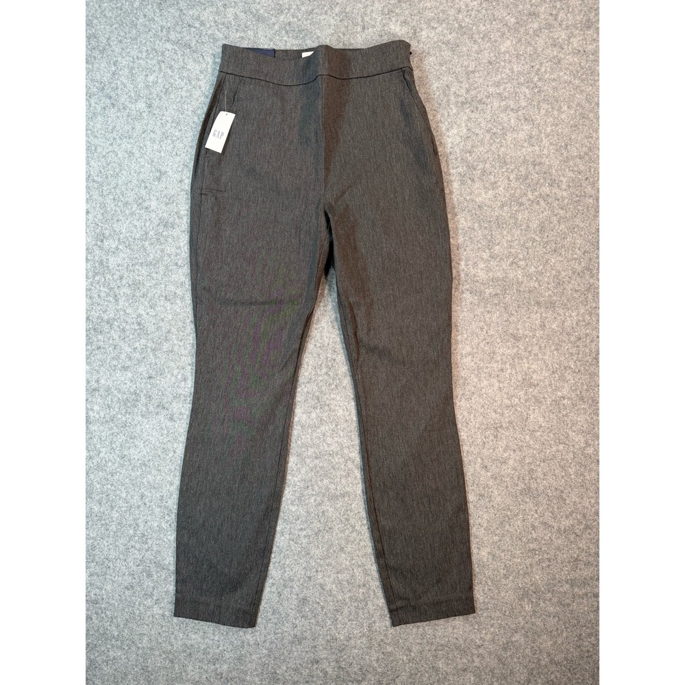 Gap‎ Womens High Rise Skinny Ankle Pants Gray Stretch Trousers Size 4 Side Zip